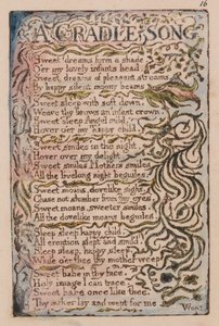 Songs of Innocence and of Experience, Plate 16, A Cradle Song (Bentley 16) by William Blake